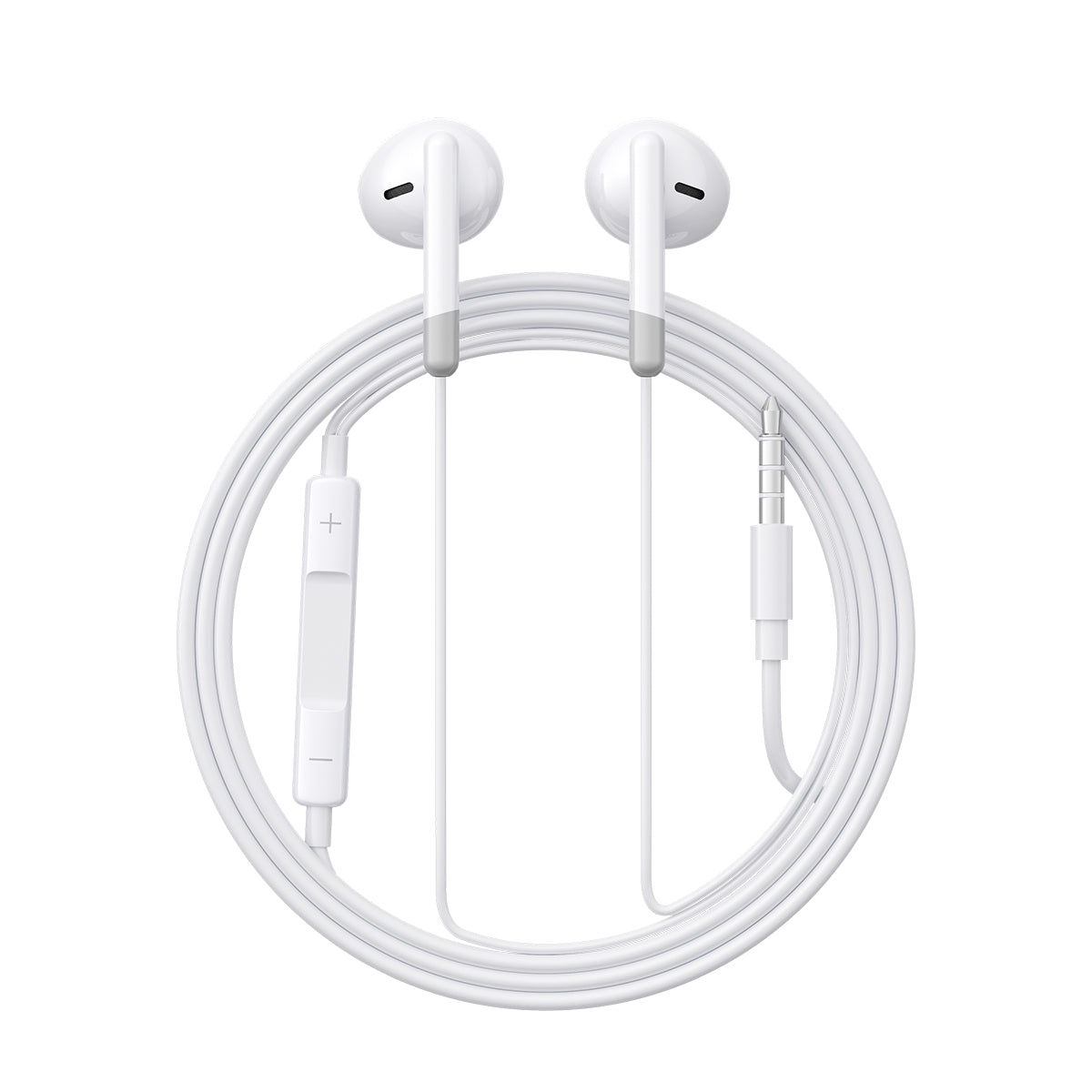 Joyroom JR-EW01 3.5MM Wired Series Half In-Ear Wired Earphones white/black