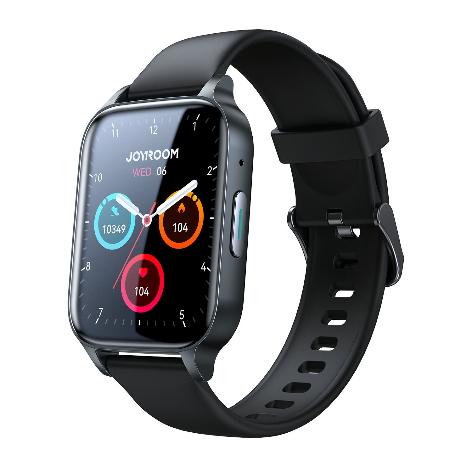 Joyroom JR-FT3 Pro Waterproof IP68 Smartwatch With 20mm Silicone Black Strap Make/Answer Call