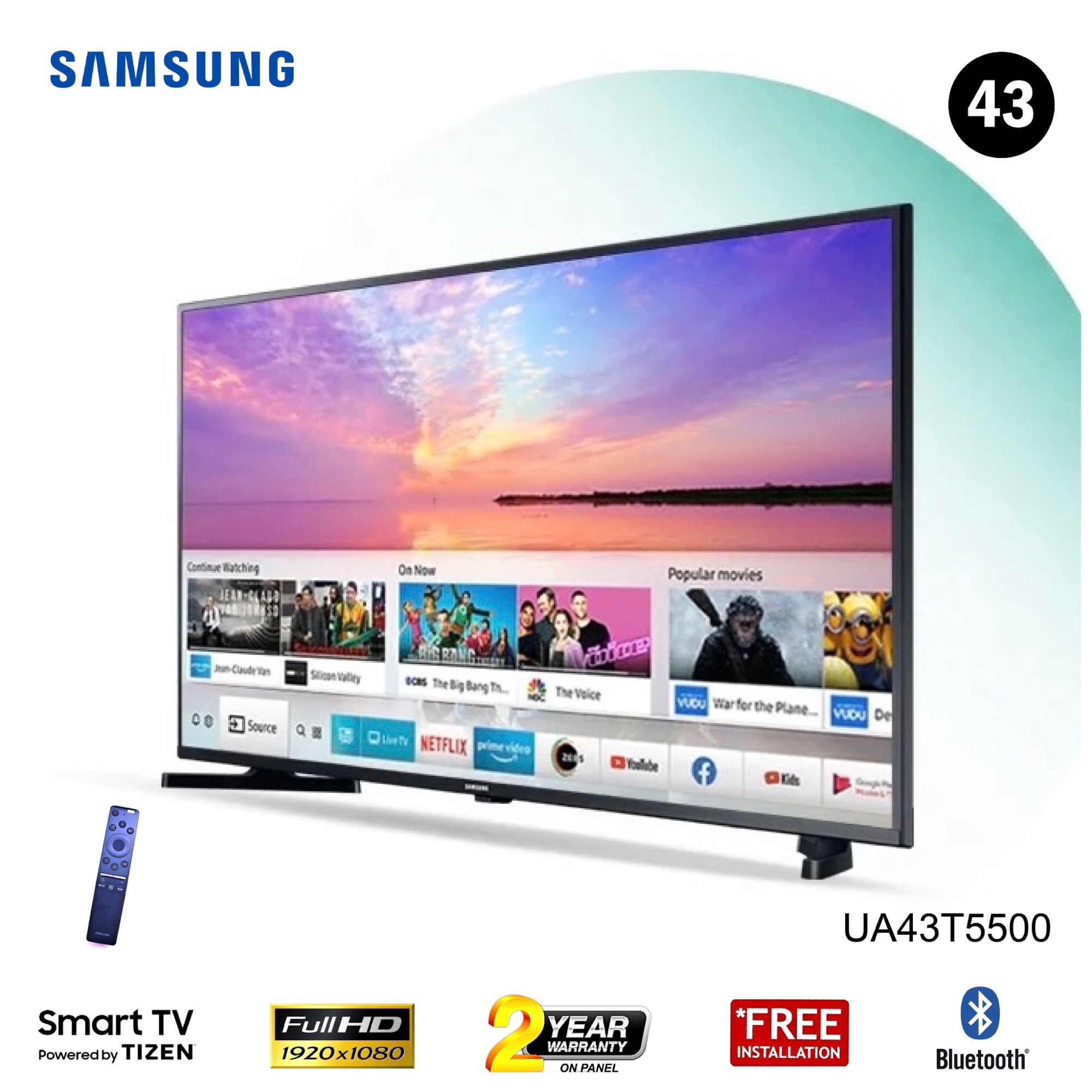 SAMSUNG UA43T5500 - 43" Smart Full HD LED TV 2020 1