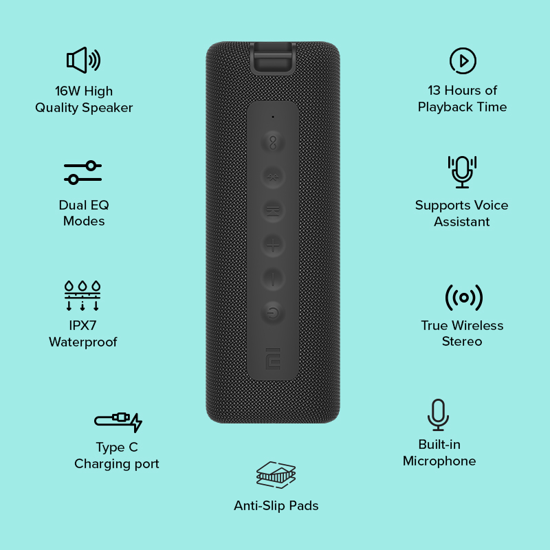 Mi Portable Bluetooth Speaker 16 W IPX7 Waterproof 2