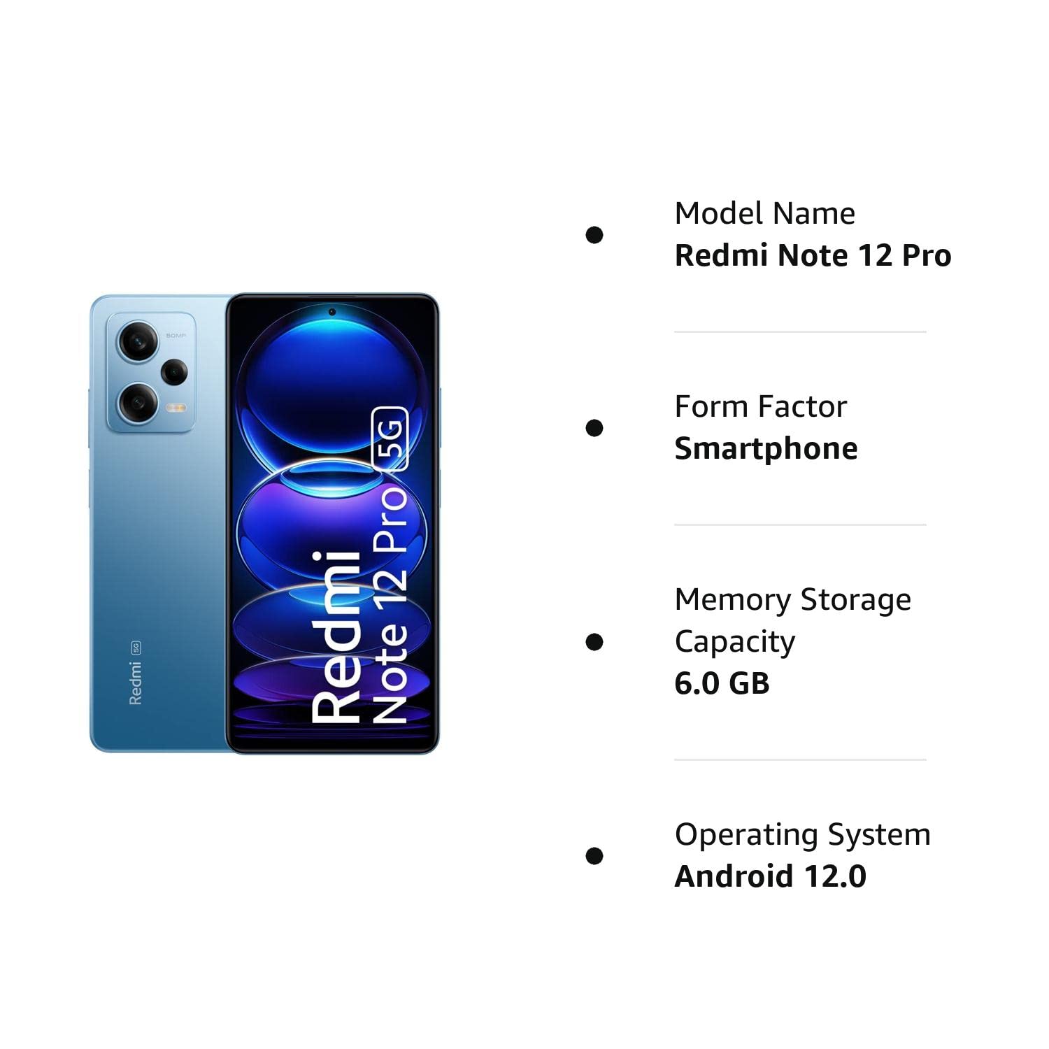 Redmi Note 12 Pro 5G With 50 MP Triple Camera , 6.67 Inches Oled Display , 5000 mAh Battery 15