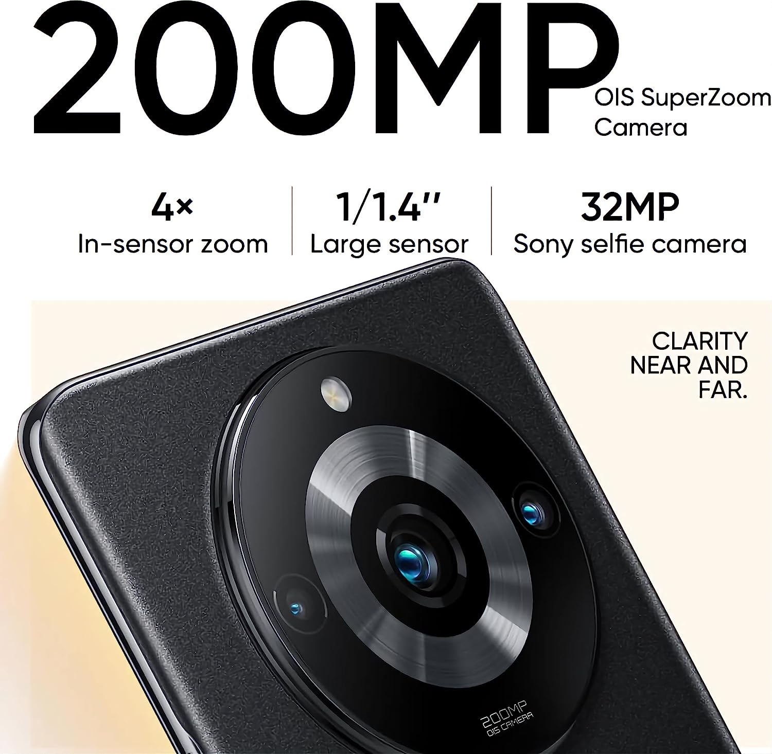 Realme 11 Pro Plus With 6.7 Inches Amoled Display , 200 MP Triple Camera , Under Display Fingerprint sensor , Li-Po 5000mAh Powerful Battery 8