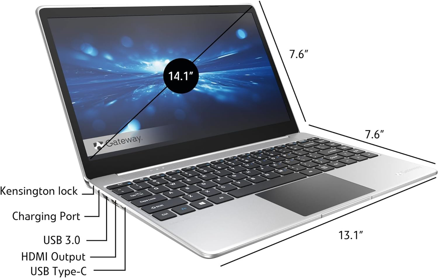 Gateway 14.1" Ultra Slim Laptop: 11th Gen Core i5-1135G7, 16GB RAM, 512GB SSD, 14.1" Full HD Display 4
