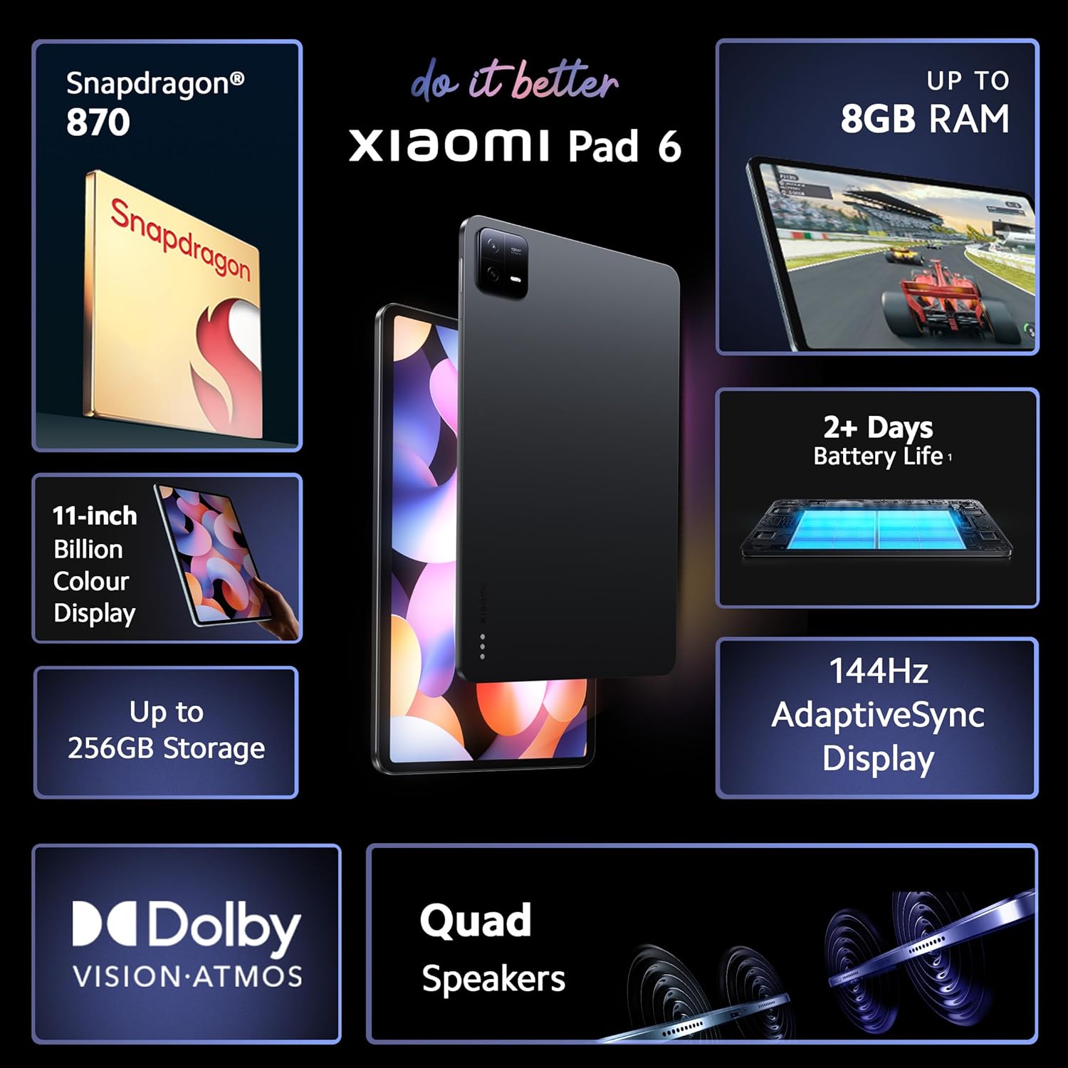 Xiaomi Pad 6GB RAM 128GB With Snapdragon 870, 8840mAh Battery Capacity 2