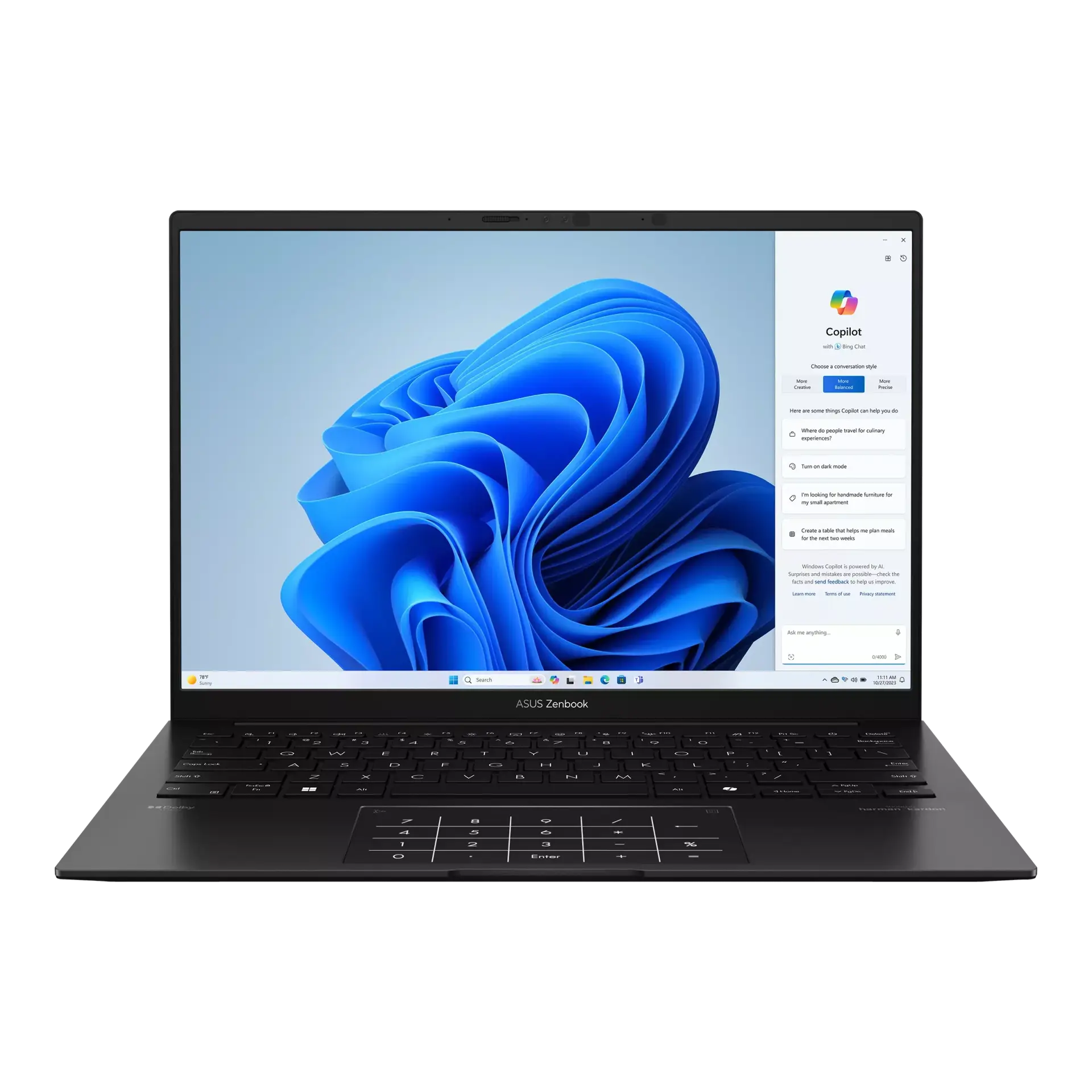 ASUS Zenbook 14 OLED 2024 (UM3406) AMD Ryzen™ 7 8840HS Processor | 16GB RAM | 512GB SSD | 14'' 3K OLED display | Magic NumPad 2