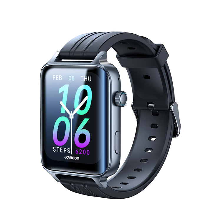 Joyroom JR-FT6 Waterproof IP68 Smartwatch With Silicone Black Strap Answer/Make Call